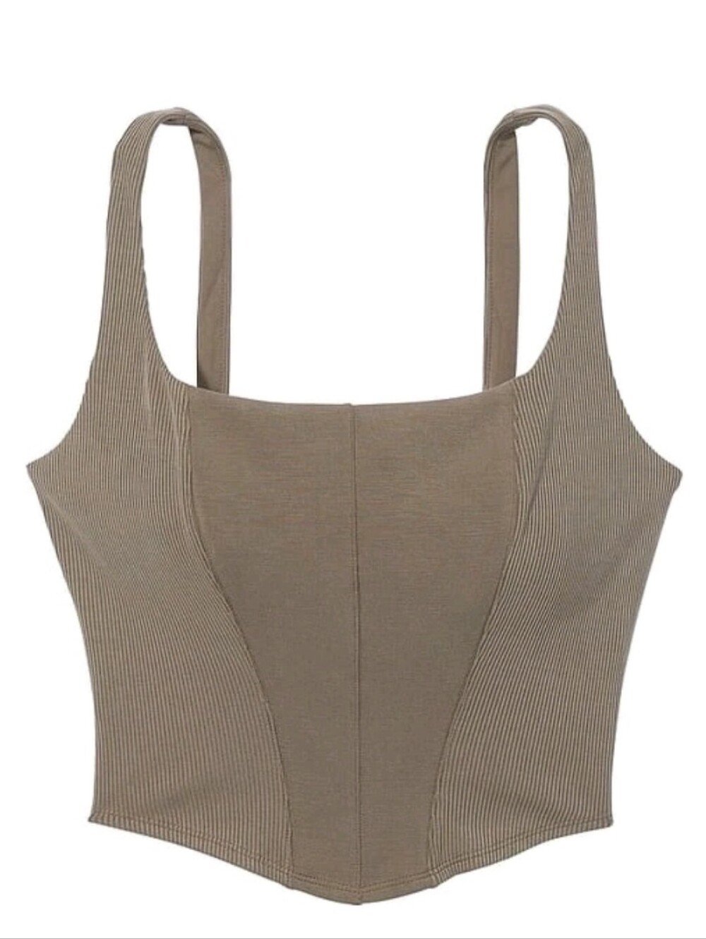VICTORIA'S SECRET Featherweight Knit Tank Top - TERRA OLIVE - Picture 4 of 5